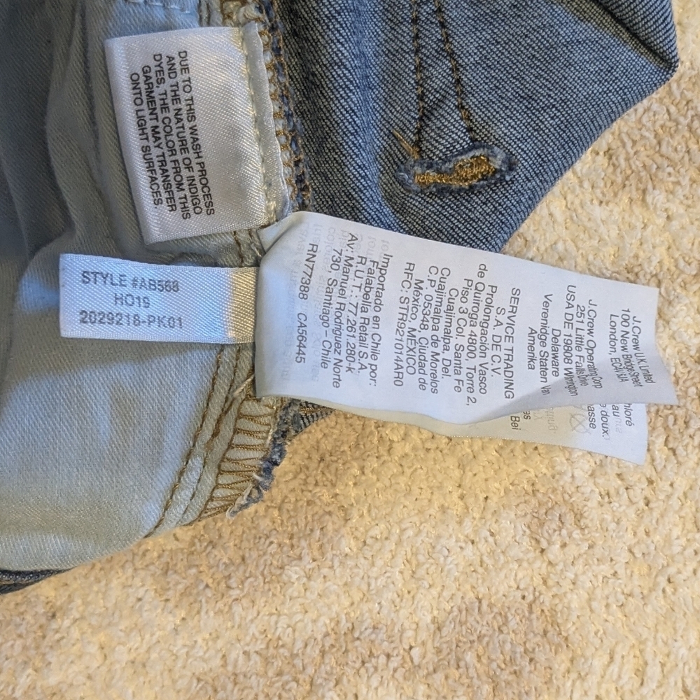 J. Crew High Rise Skinny Jeans Dark Wash Button Fly Stretch Size 28 - Picture 8 of 9
